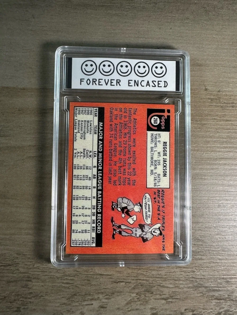 Reggie Jackson Rookie 1969 Topps #260 Gem Mint 10 Novelty Baseball Card. A’s. - Picture 2 of 2